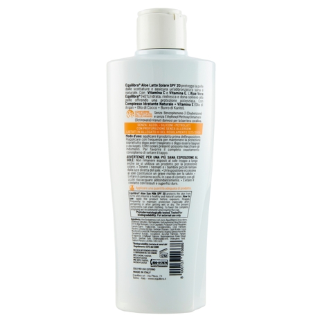 equilibra Aloe Latte Solare 20 SPF Protezione Media 200 ml